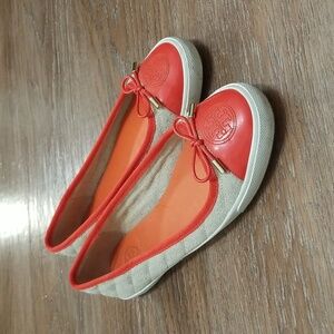 (7½M) Tory Burch Colorblock Bow Formal Wedding Guest Occasion Bohemian Coastal